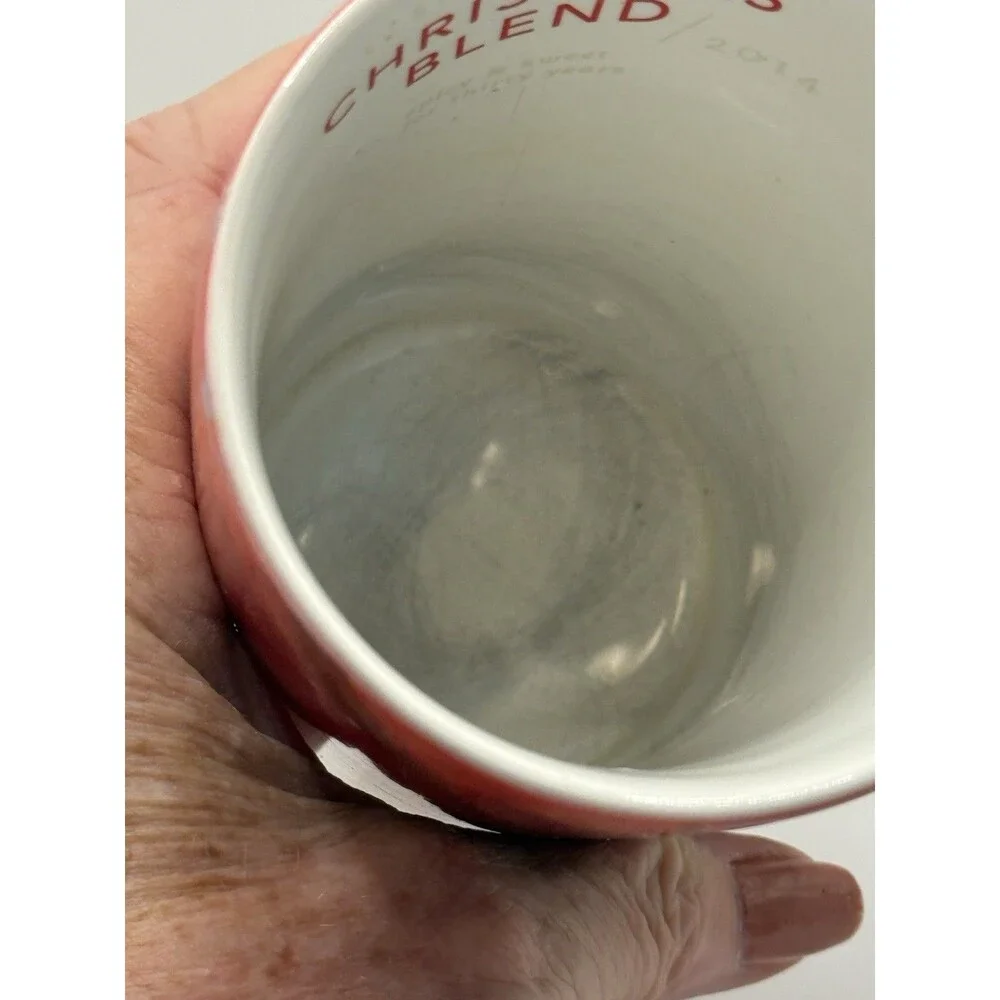 2014 Starbucks Tall Red Christmas Blend 12 oz.  Coffee Cup Mug.